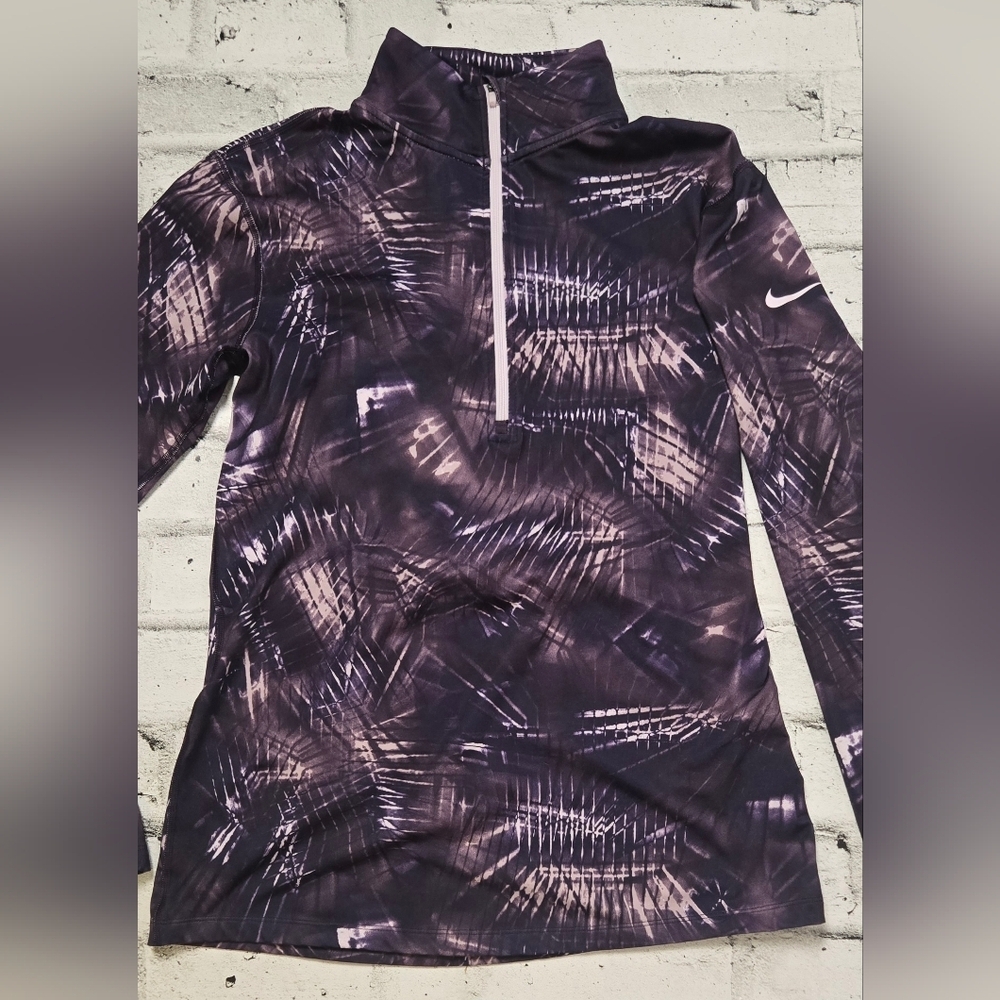 Nike Dri-FIT Half Zip Pullover Athletic Top Purple Black XL - Picture 4 of 11